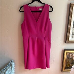 Boden Pink Sheath Mini Dress V-Neck Sleeveless